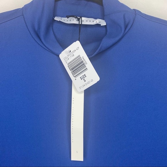 NWT Susana Monaco Mock Neck Dress in Royal Blue - Picture 5 of 6